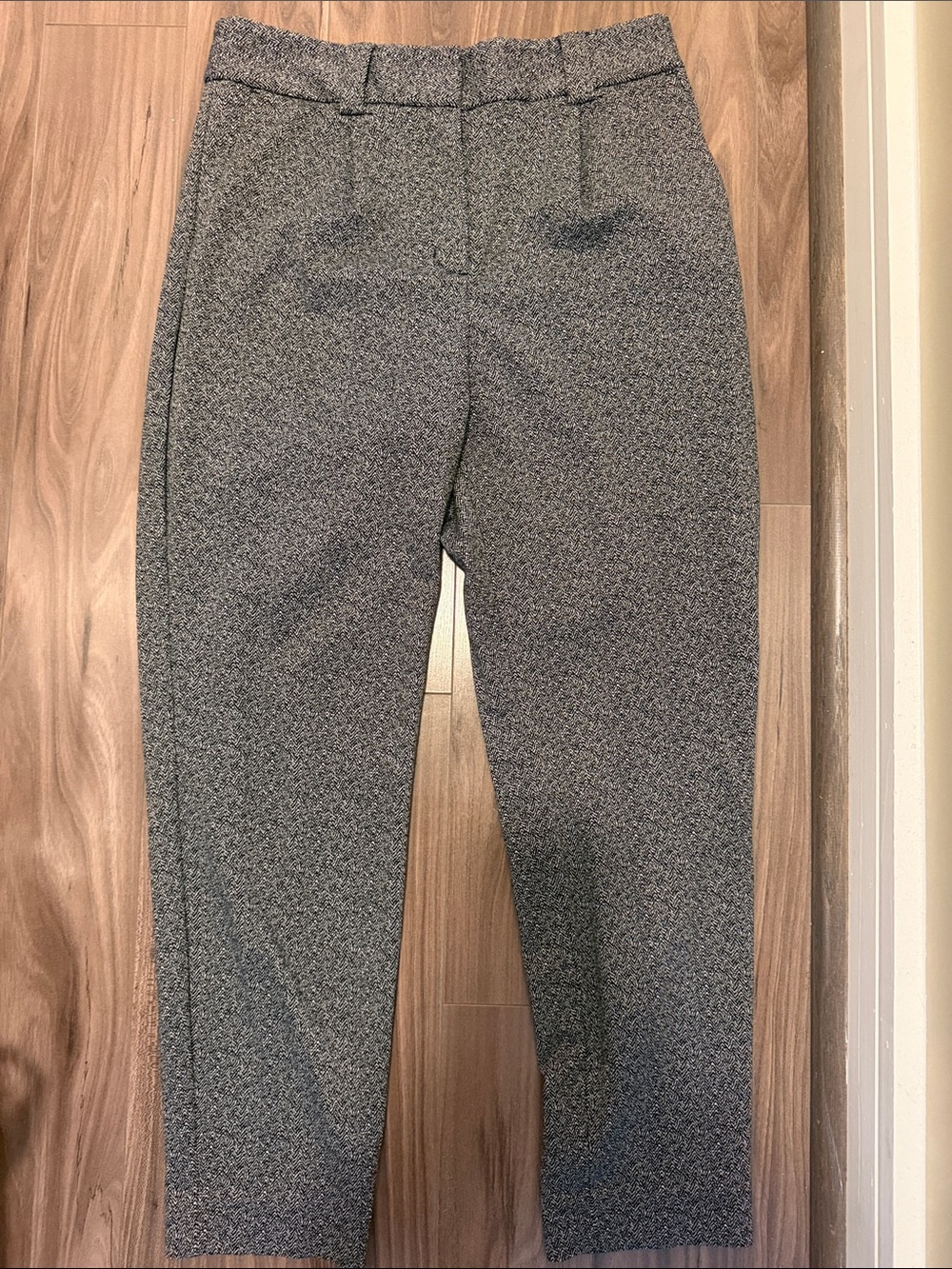 Express Women's Gray Textured Dress Pants